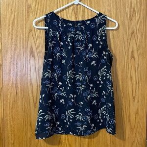 Loft floral chiffon tank